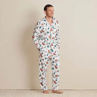 The Company Store Family Flannel Men's Button-down Pajama Set In Multi
