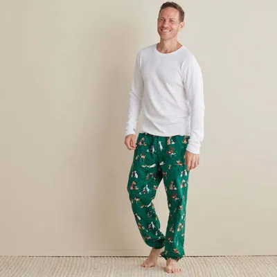 The Company Store Family Flannel Men's Henley Pajama Set In Multi