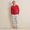 The Company Store Family Flannel Men's Henley Pajama Set In Multi