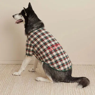 The Company Store Family Flannel Pet Pajamas In Blue/green/red