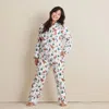 The Company Store Family Flannel Women's Button-down Pajama Set In Multi