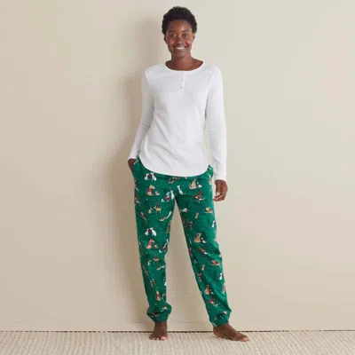 The Company Store Family Flannel Women's Henley Pajama Set In Multi