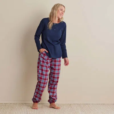 The Company Store Family Flannel Women's Jogger Pants Pajama Set In Red