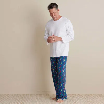 The Company Store Family Printed Peruvian Cotton Men's Pajama Set In Blue