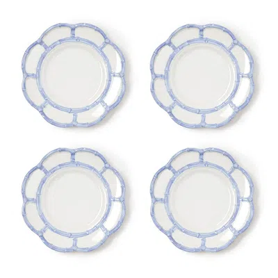 The Company Store Faux Bamboo Border Melamine Salad Plates, Set Of 4