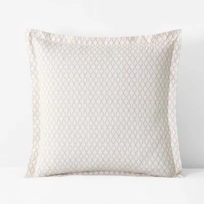 The Company Store Feliciana Geo Garment Washed Cotton Percale Sham In Orange