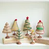 The Company Store Festive Felt Christmas Trees, Set Of 6 In Brown