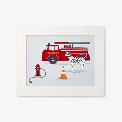The Company Store Fire Station Wall Art In Red