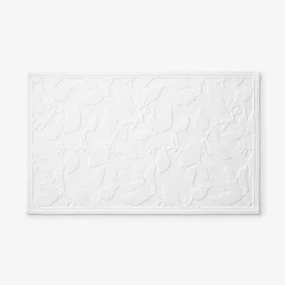 The Company Store Flatwoven Textured Bath Mat In White