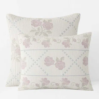 The Company Store Fleur Sham In White