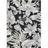 The Company Store Flora Flat Woven Outdoor Rug In Black/white