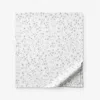 The Company Store Floral Bliss Garment Washed Cotton Percale Flat Bed Sheet In White