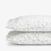 The Company Store Floral Bliss Garment Washed Cotton Percale Pillowcase Set In White