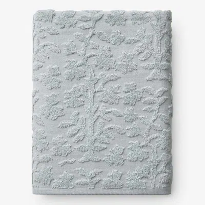 The Company Store Floral Jacquard Bath Sheet In Blue