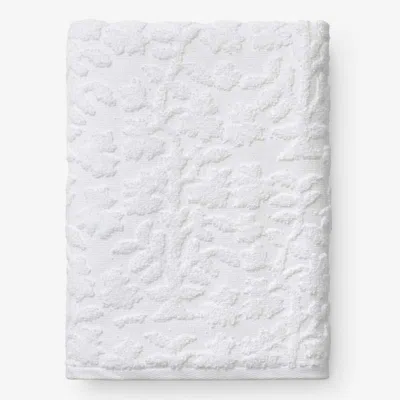 The Company Store Floral Jacquard Bath Sheet In White