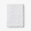 The Company Store Floral Jacquard Bath Towel In White