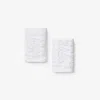 The Company Store Floral Jacquard Washcloths, Set Of 2 In White