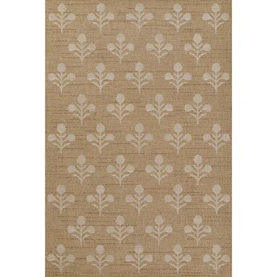 The Company Store Floral Outdoor Rug In Beige