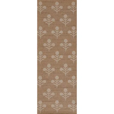The Company Store Floral Outdoor Rug In Beige