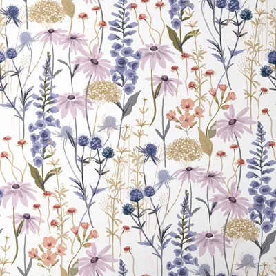 The Company Store Florence Wallpaper In Purple/white
