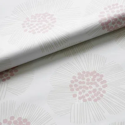 The Company Store Flower Burst Wallpaper In Gray/pink/white