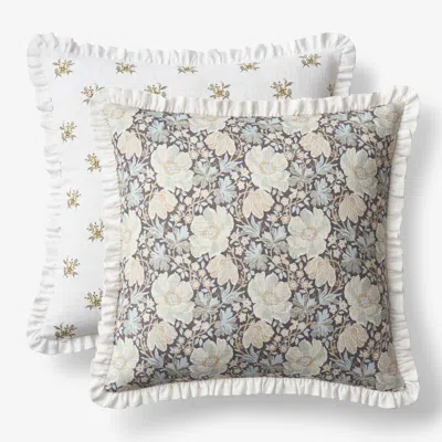 The Company Store Flower Reversible Decorative Square Pillow Cover In Multi