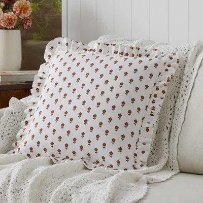 The Company Store Flowers Decorative Square Pillow Cover In Multi