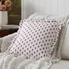 The Company Store Flowers Decorative Square Pillow Cover In White