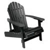 The Company Store Folding And Reclining Adirondack Chair In Black