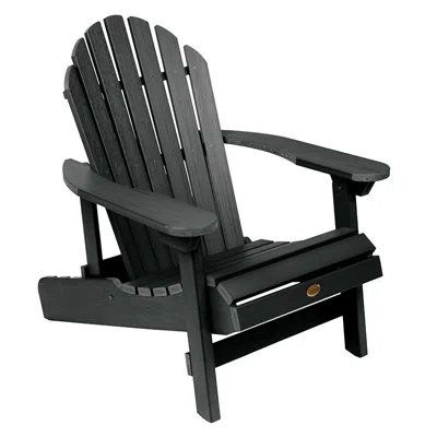 The Company Store Folding And Reclining Adirondack Chair In Black