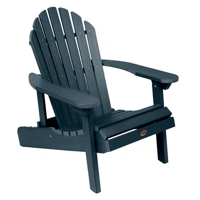 The Company Store Folding And Reclining Adirondack Chair In Navy