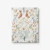 The Company Store Forest Animals Classic Cool Organic Cotton Percale Quilted Reversible Sherpa Stroller Blanket In Beige/brown/multi