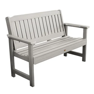 The Company Store Garden Bench In Light Gray