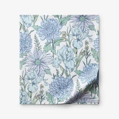 The Company Store Garden Bliss Classic Smooth Sateen Flat Bed Sheet In Multi