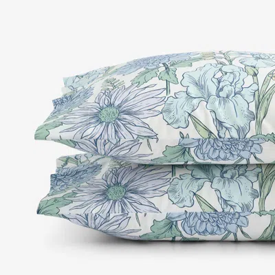 The Company Store Garden Bliss Classic Smooth Sateen Pillowcase Set In Multi