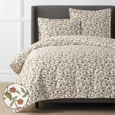 The Company Store Garden Florals Premium Smooth Wrinkle-free Sateen Duvet Cover In Multi