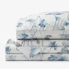 The Company Store Garden Leaf Premium Smooth Wrinkle-free Sateen Bed Sheet Set In Multi