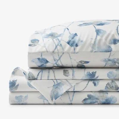 The Company Store Garden Leaf Premium Smooth Wrinkle-free Sateen Bed Sheet Set In Multi