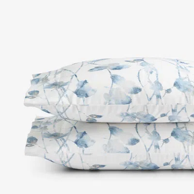 The Company Store Garden Leaf Premium Smooth Wrinkle-free Sateen Pillowcase Set In Multi