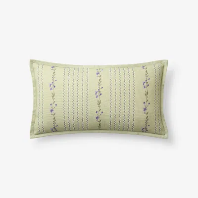 The Company Store Garden Mist Decorative Lumbar Pillow Cover In Light Green