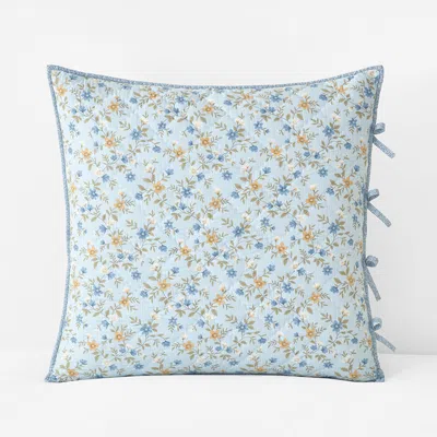 The Company Store Garden Mist Reversible Quilted Sham In Blue