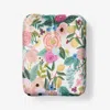 The Company Store Garden Party Classic Cool Cotton Percale Fitted Bed Sheet In Green/pink
