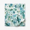 The Company Store Garden Party Classic Cool Cotton Percale Flat Bed Sheet In Blue/green/teal