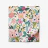 The Company Store Garden Party Classic Cool Cotton Percale Flat Bed Sheet In Green/pink