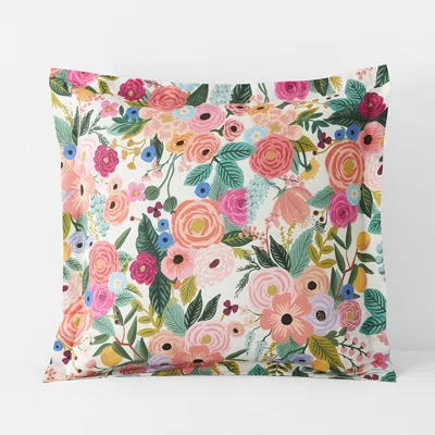 The Company Store Garden Party Classic Cool Cotton Percale Sham In Multi
