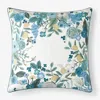 The Company Store Garden Party Decorative Square Pillow Cover In Blue/green/teal