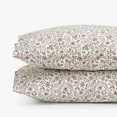 The Company Store Garden Patch Floral Garment Washed Cotton Percale Pillowcase Set In Multi