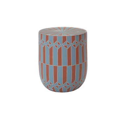 The Company Store Garden Stool In Blue