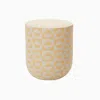 The Company Store Garden Stool In Orange/coral