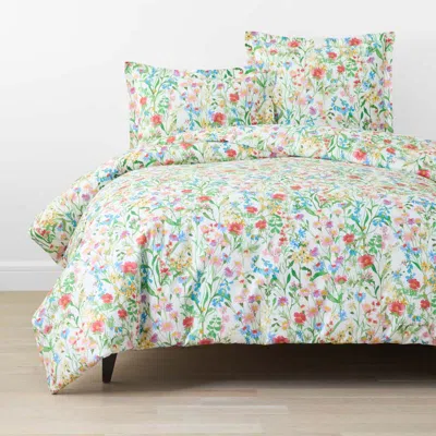 The Company Store Garden Symphony Classic Cool Cotton Percale Duvet Cover In Multi
